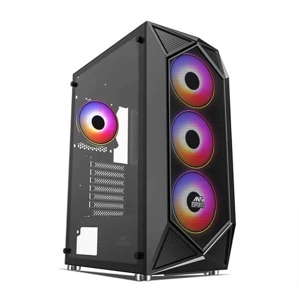 Ant Esports ICE-150TG Mesh (ATX) Mid Tower Cabinet (Black)