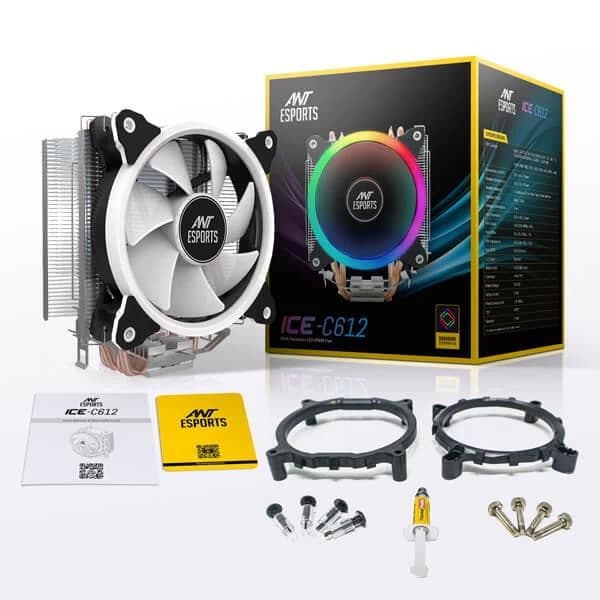 Ant Esports ICE-C612 V2 Rainbow LED PWM CPU Cooler/Fan