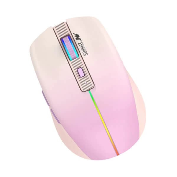 Ant Esports GM400W RGB Wireless Gaming Mouse (Light Pink) hover view