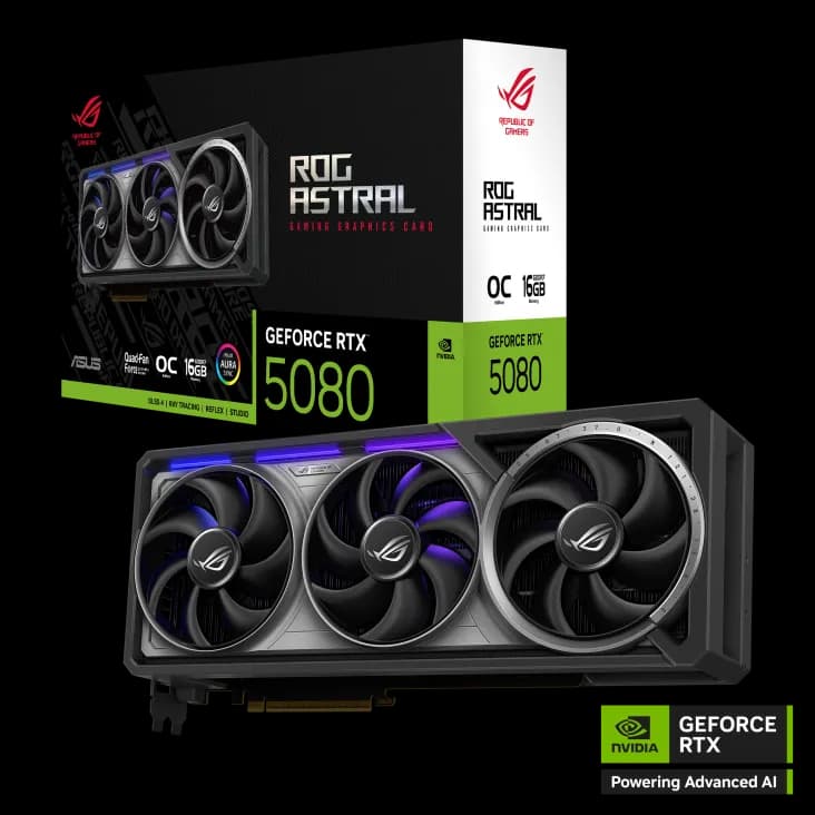 ASUS ROG Astral GeForce RTX™ 5080 16GB GDDR7 OC Edition GRAPHIC CARD