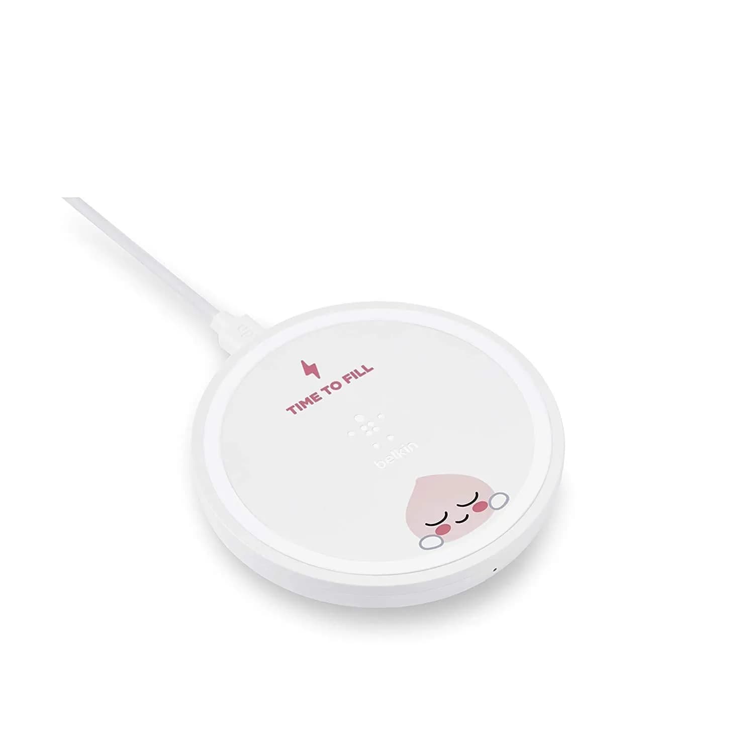 Belkin KAKAO and Friends Official Edition 10W Fast Wireless Charging Pad for All Qi Smart Phones Including iPhone 12, 12 Pro, 12 Pro Max and More - White (AC Adapter not Included)