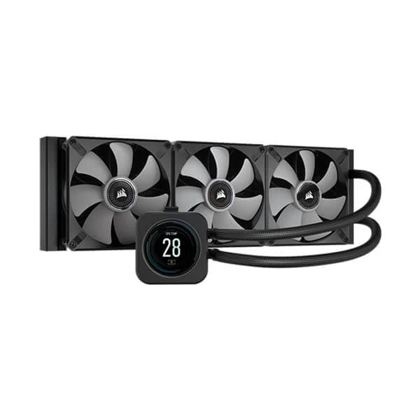 Corsair ICUE H150i Elite LCD Display CPU Liquid Cooler (Black) hover view