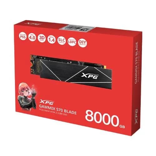 Adata Xpg 8Tb Gammix S70 Blade PCIe Gen4x4 M.2 2280 Internal Ssd