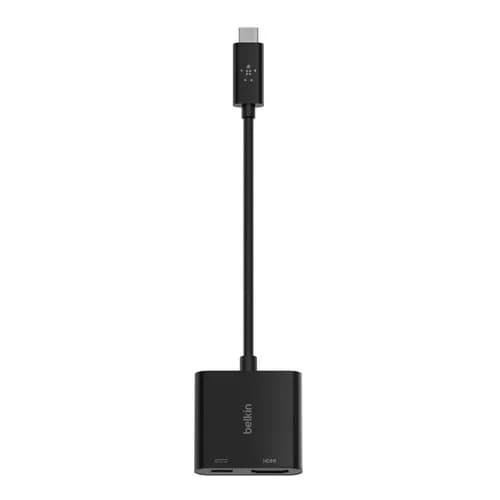 Belkin USB-C To HDMI Charging And Video Display Cable With Adapter For MacBook And Mac (Black) hover view