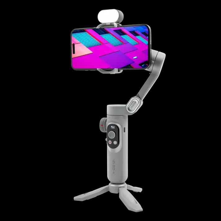 IZI GO-X 3-Axis Gimbal Online: OLED Display, LED Light, AI Tracking