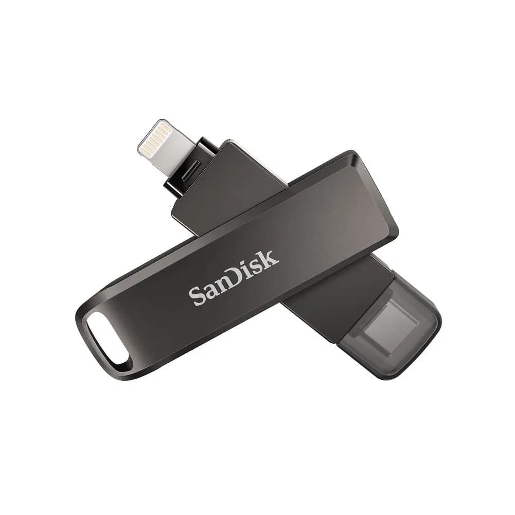 SanDisk 128GB iXpand Flash Drive Luxe for iPhone, iPad Pro, MAC Devices, Type-C Android Phone & Other Devices (SDIX70N-128G-GN6NE)
