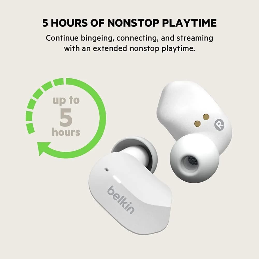 Belkin SOUNDFORM True Wireless In-Ear Headphones (White) hover view