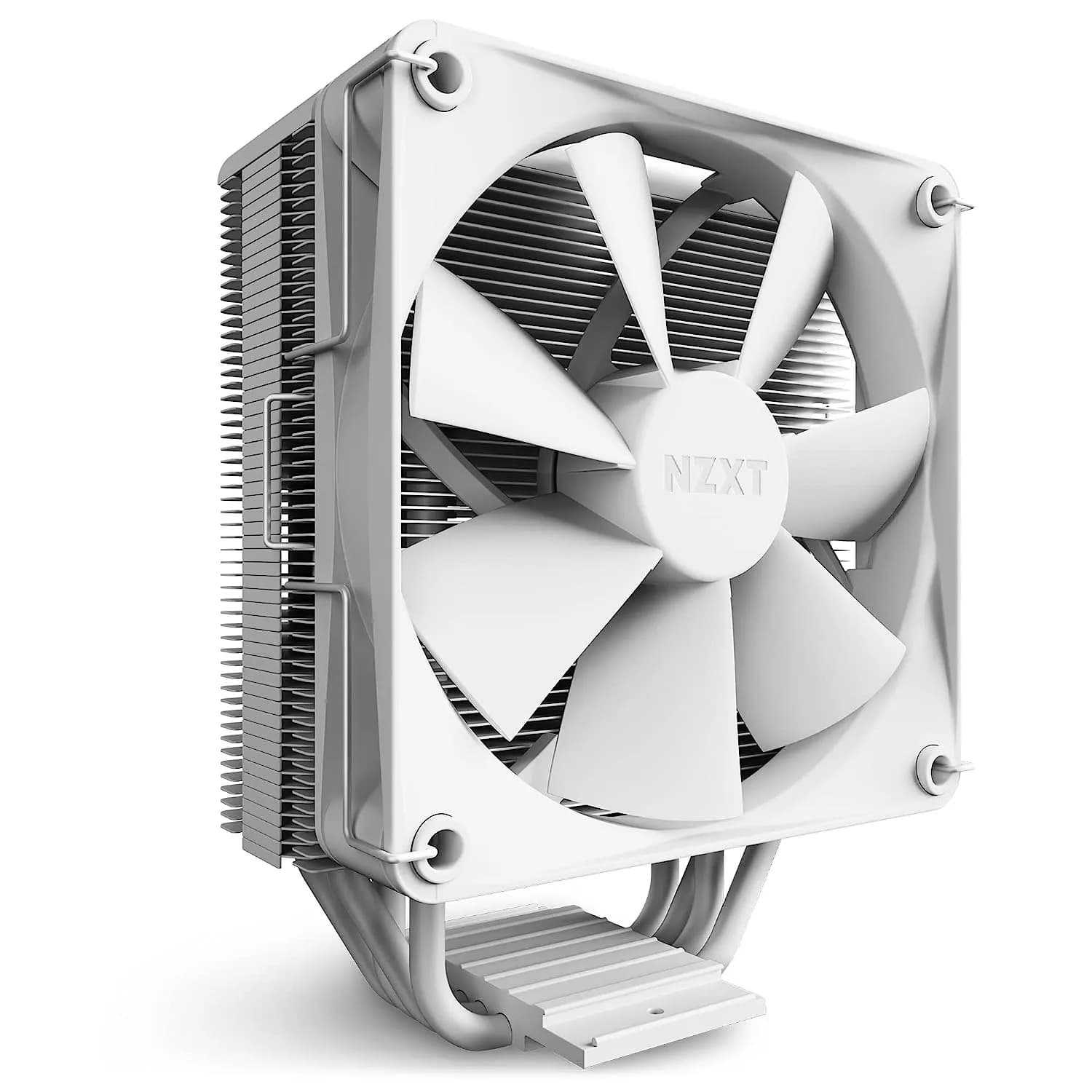 NZXT T120 RGB CPU Air Cooler - RC-TR120-W1 - CPU Liquid Cooler - Conductive Copper Pipes - Fluid Dynamic Bearings - AMD and Intel Compatibility - White