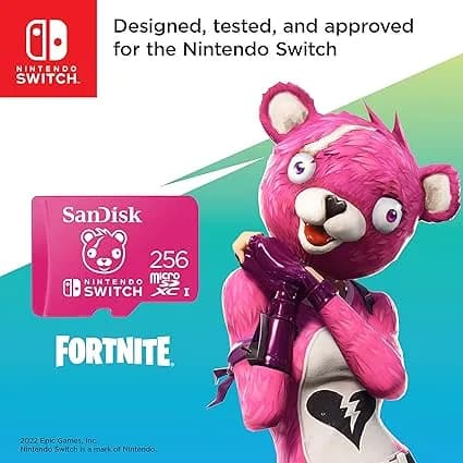 SanDisk 256GB microSDXC-Card Licensed for Nintendo-Switch, Fortnite Edition hover view