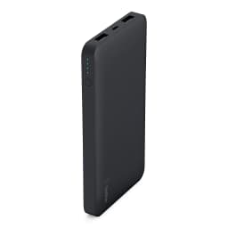Belkin 10000mAH Lithium-Polymer Power Bank with USB Cable, Slim Design Smart Charge with 12W Fast Charging - Black
