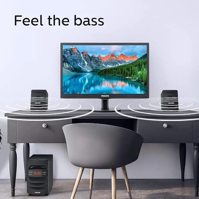 Philips Audio MMS2625B 32W 2.1 Channel Wireless Bluetooth®, Wired Multimedia Computer Speaker - Black hover view