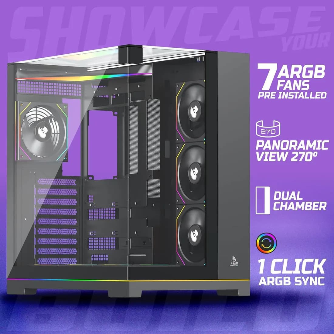 TAG GAMERZ SUPERNOVA MID-TOWER GAMING CABINET BLACK hover view