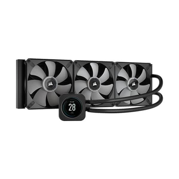 Corsair ICUE H170i Elite LCD Display CPU Liquid Cooler (Black) hover view
