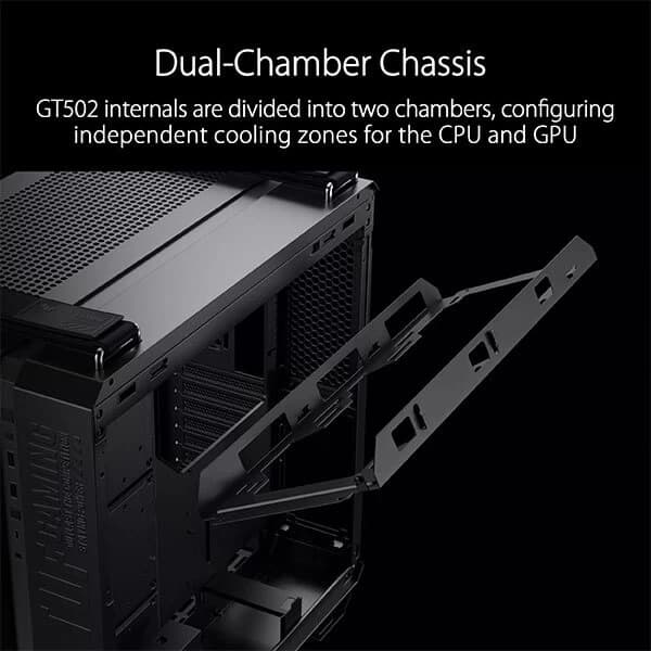 Asus TUF Gaming GT502 (ATX) Mid Tower Cabinet (Black) hover view