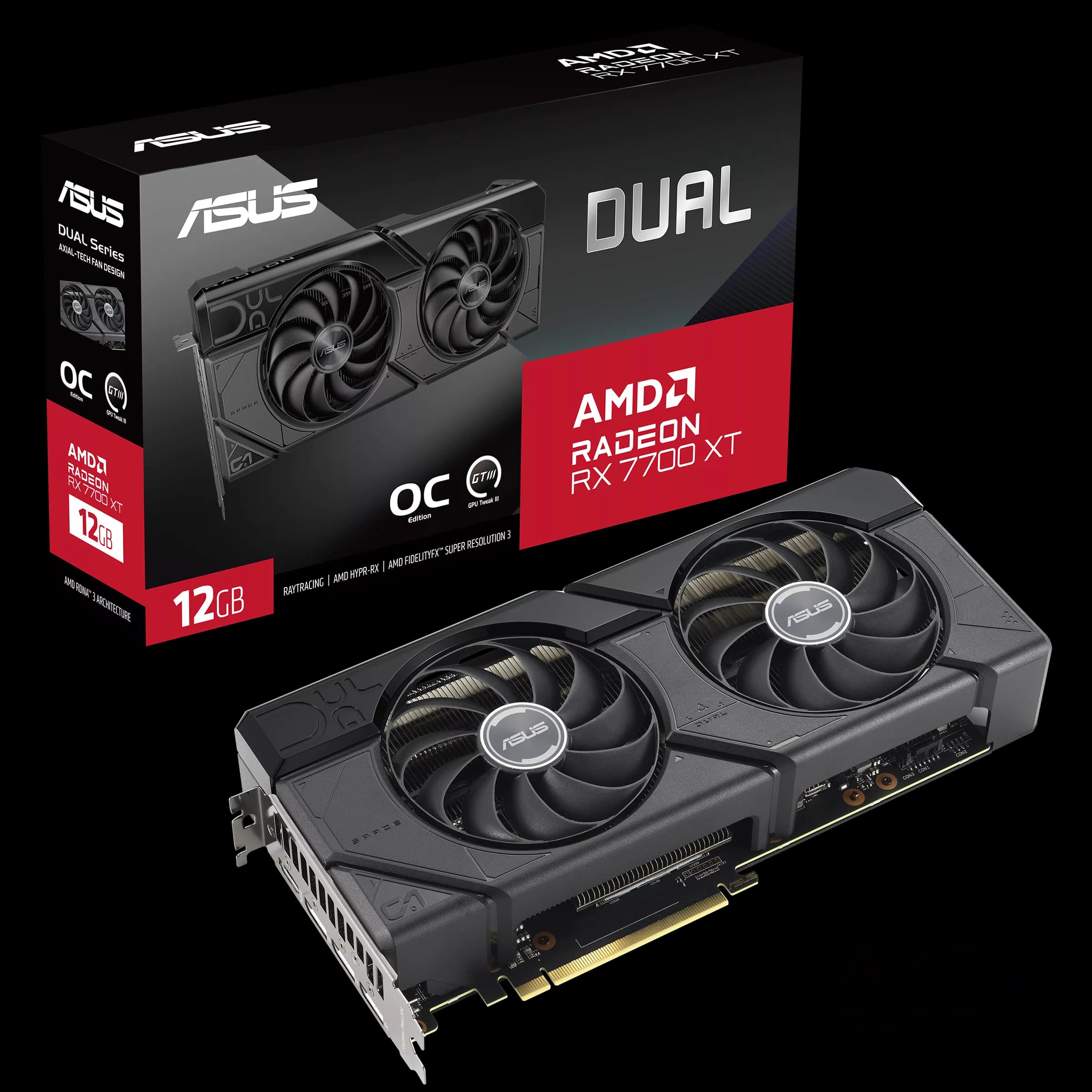 ASUS Dual Radeon® RX 7700 XT OC Edition 12GB GDDR6