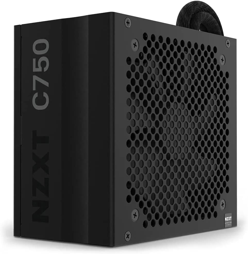 NZXT C750 Bronze - PA-7B1BB-US - 750 Watt PSU - 80 Plus Bronze Certified - DC-DC Technology - Semi Modular Design - Sleeved Cables - ATX Gaming Power Supply
