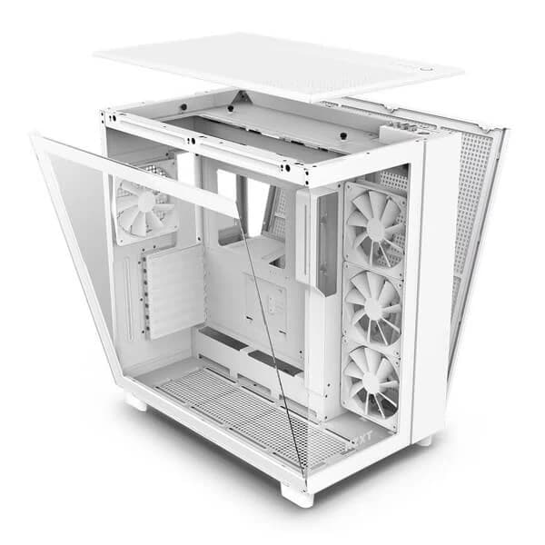 NZXT H9 Flow (ATX) Mid Tower Cabinet (White) hover view