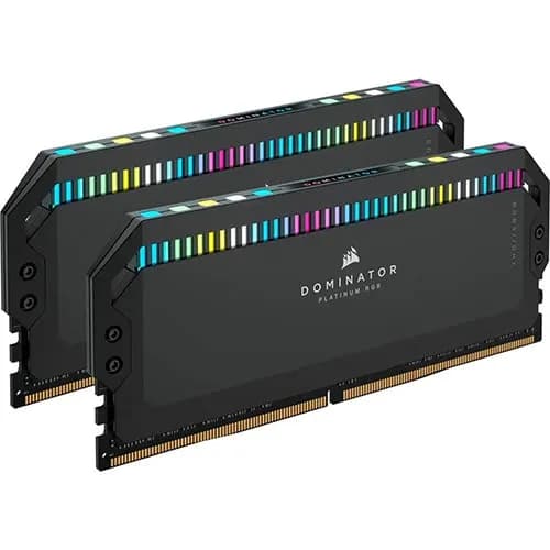 Corsair DOMINATOR PLATINUM RGB 32GB (2x16GB) DDR5 DRAM 6000MHz C36 Memory Kit - Black