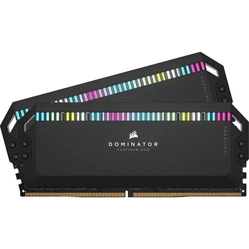Corsair DOMINATOR PLATINUM RGB 32GB (2x16GB) DDR5 DRAM 6000MHz C36 Memory Kit - Black hover view