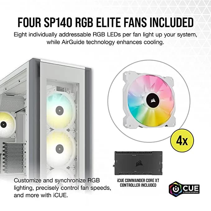 CORSAIR iCUE 7000X RGB Tempered Glass Full-Tower ATX PC Case ? White hover view