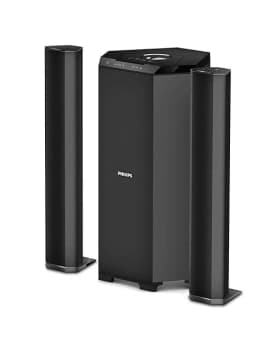 Philips Convertible Soundbar MMS8085B, 2.1 Channel with Multiple-Connectivity Option,USB in, Bluetooth Connectivity 80 Watt (Black), Superior Sound