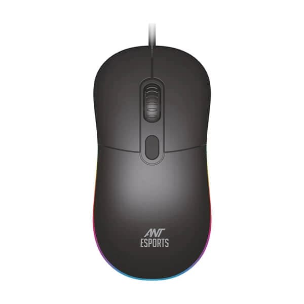 Ant Esports GM40 RGB Ergonomic Wired Gaming Mouse (2400 DPI, Optical Sensor, RGB Lighting, 1000Hz Po....