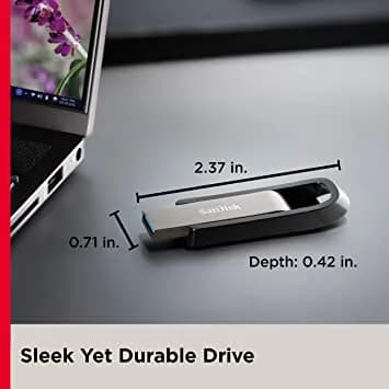 SanDisk USB Extreme USB 3.2 64GB, Upto 400MBs R & 240MB/s W, (SCZ810-D064G-G46) hover view