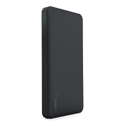 Belkin 10000mAH Lithium-Polymer Power Bank with USB Cable, Slim Design Smart Charge with 12W Fast Charging - Black