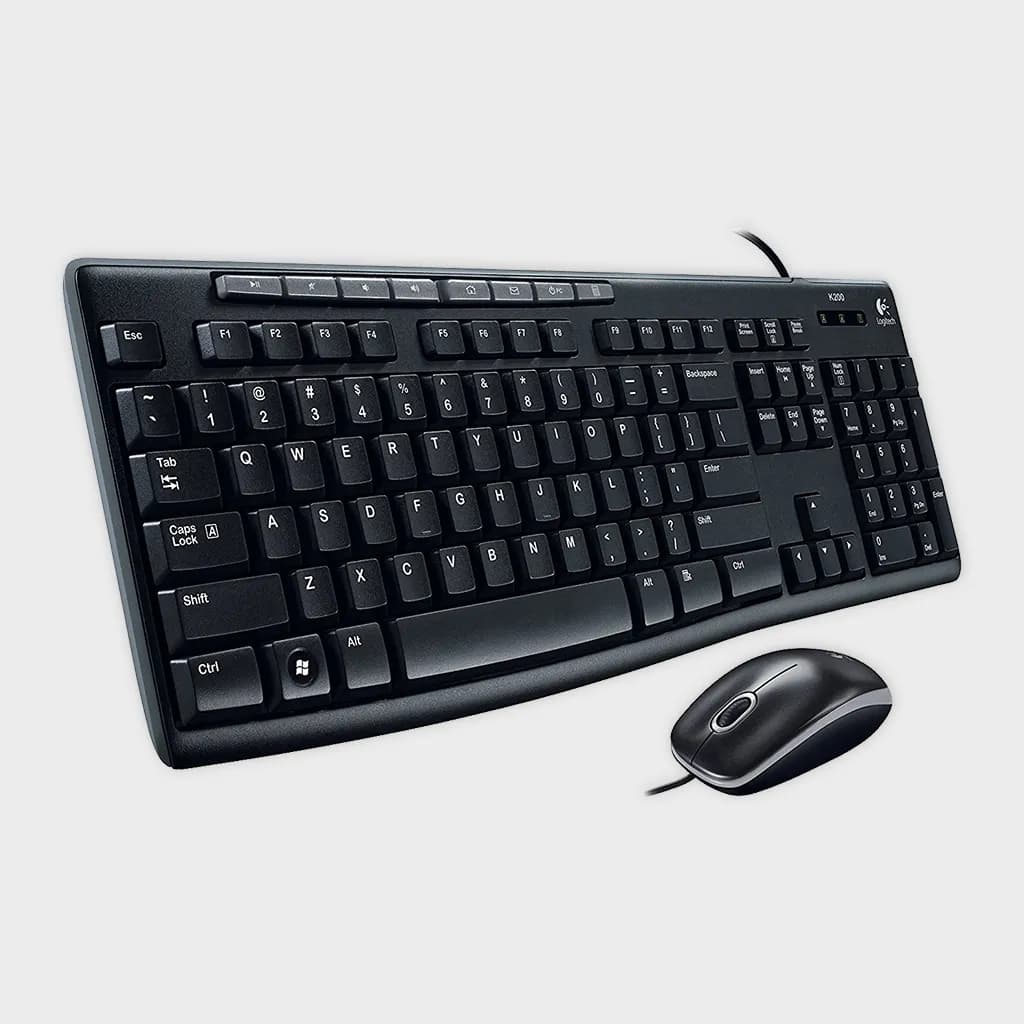 Logitech - Mk200 Media Wired Keyboard And Mouse Combo