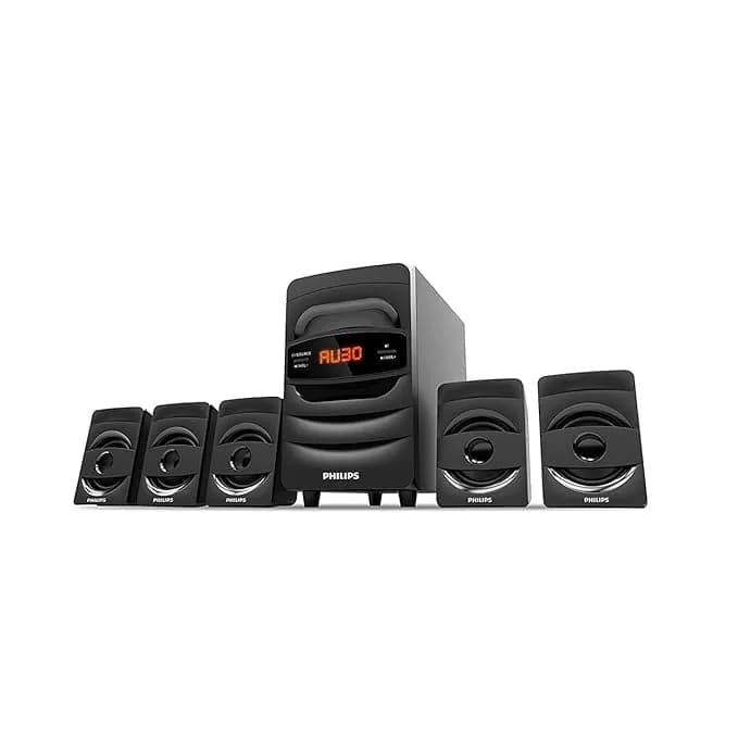 Philips Audio SPA5128B 5.1 CH 40W Bluetooth® Multimedia Speakers (Black)