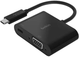 Belkin USB-C to VGA Adapter + Charge MacBook Pro VGA Adapter, Black