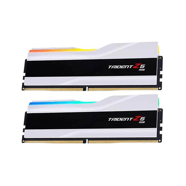 G.Skill Trident Z5 RGB 64GB (32GBx2) DDR5 6000MHz Desktop RAM (Matte White) hover view