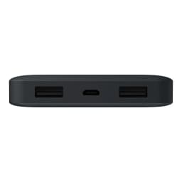 Belkin 10000mAH Lithium-Polymer Power Bank with USB Cable, Slim Design Smart Charge with 12W Fast Charging - Black