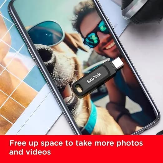 SanDisk Ultra Dual Drive Go Type-C 64GB, OTG, Upto 300MB/s, Pendrive, Black, 5Y Warranty (SDDDC3-064G-I46PD) hover view