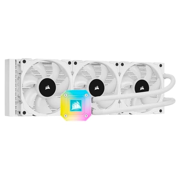 Corsair ICUE H150i Elite Capellix CPU Liquid Cooler (White) hover view