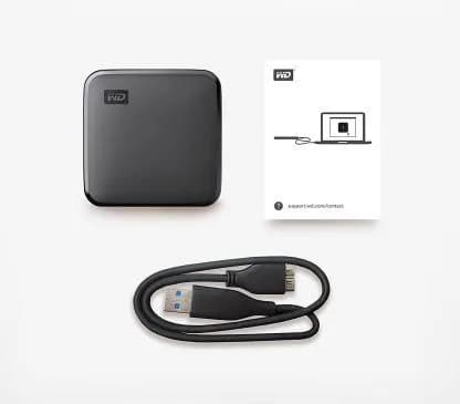 Western Digital 480 Elements SE External Solid State Drive (SSD), Grey