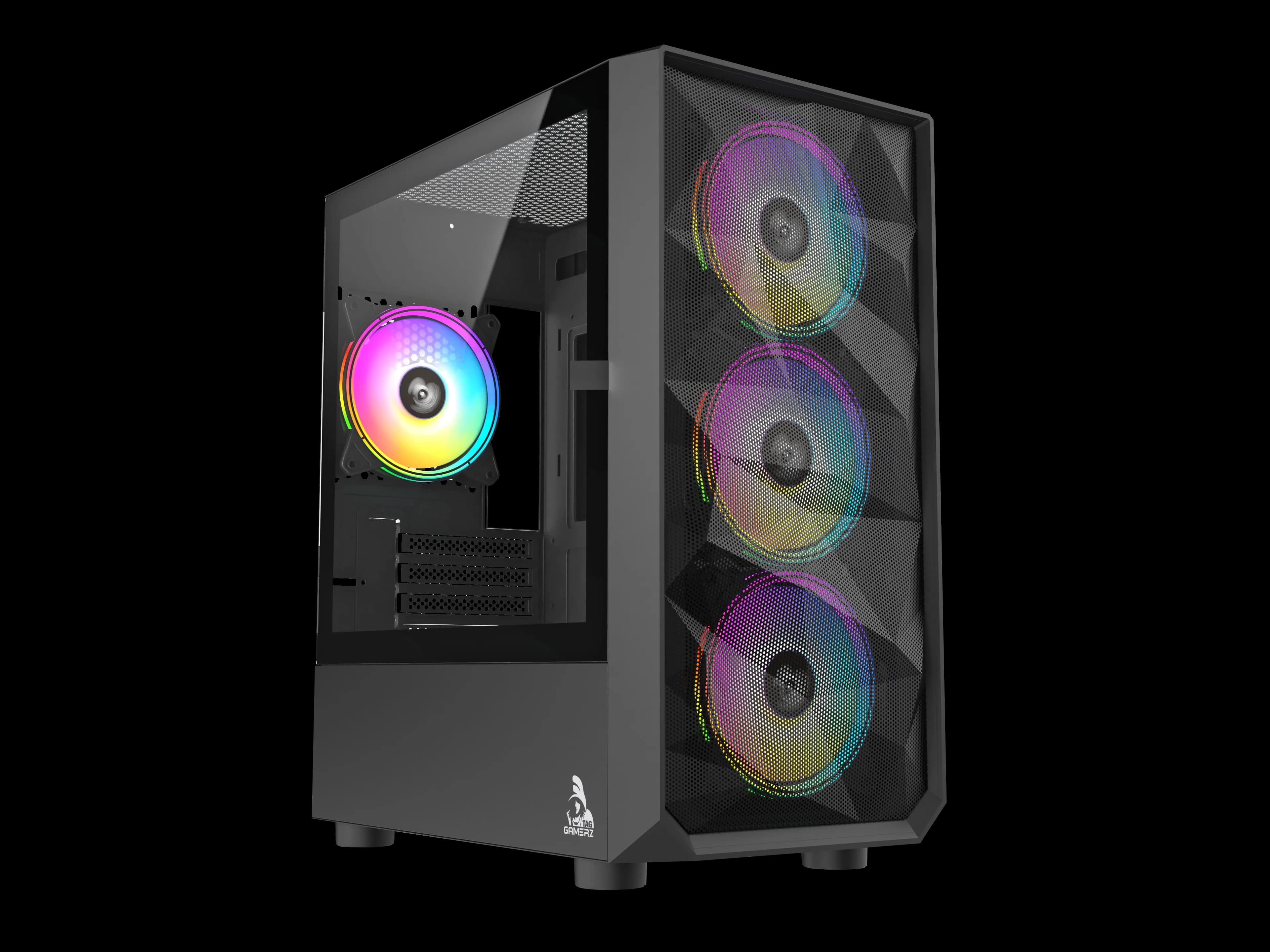 TAG Gamerz Pulser Mid-Tower Computer PC Case/Gaming Cabinet BLACK