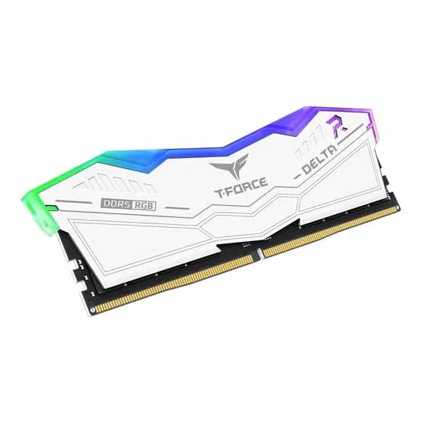 TEAMGROUP T-Force Delta RGB 32GB (2x16GB) DDR5 6000Mhz Ram (White) hover view