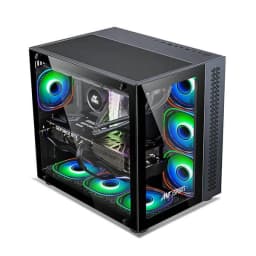 Ant Esports Crystal ARGB (E-ATX) Mid Tower Cabinet (Black)