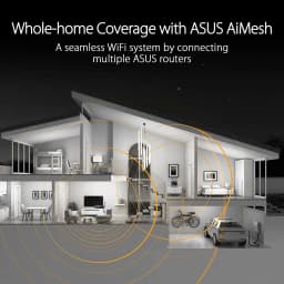 ASUS TUF AX5400 Dual Band WiFi 6 Gaming Router (Black) with Dedicated Gaming Port, Port Forwarding, AiMesh, AiProtection Pro Network Security, Aura RGB Lighting, Advanced Parental Controls.