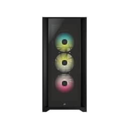 CROSAIR iCUE 5000X RGB Tempered Glass Mid-Tower ATX PC Smart Case — Black