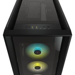 CROSAIR iCUE 5000X RGB Tempered Glass Mid-Tower ATX PC Smart Case — Black