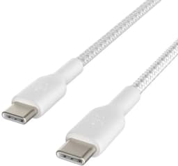 Belkin Boost Charge Braided USB-C to USB-C Cable, White (1M/3.3FT),