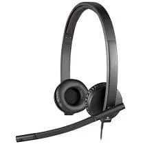 Headset : Logitech Usb H570e Corded Double-Ear Headset