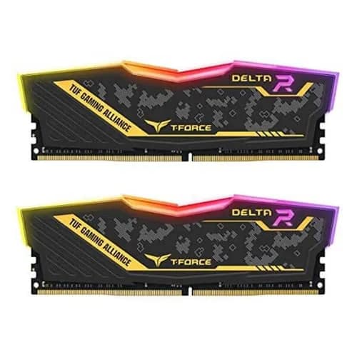 TeamGroup T-Force Delta TUF Gaming RGB 32GB (16GBx2) DDR4 3200MHz Desktop RAM (Black)
