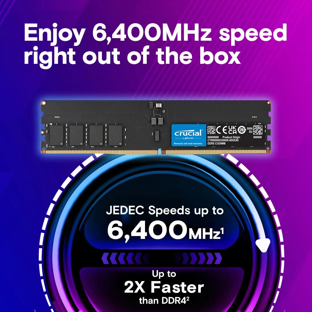 Crucial 16GB DDR5-6400 CUDIMM RAM