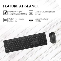 ASUS Wireless Keyboard and Mouse Set CW101, Upto 1000 Adjustable DPI,2.4 GHz Nano Receiver, Gaming - Image 2