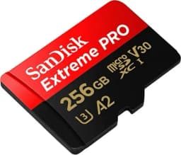 SANDISK Extreme PRO microSDXC 256GB+SD Adapter 200MB s 140MB s A2 C10 V30 UHS - I U3 - Image 2