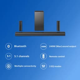 PHILIPS TAB4518 SOUNDBAR: 5.1 CH 240W WIRELESS SUBWOOFER - Image 2