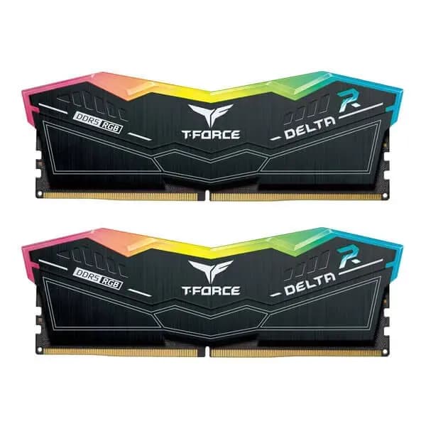 TeamGroup T-Force Delta RGB 32GB (16GBx2) DDR5 6000MHz Desktop RAM - Black